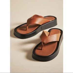 Alohas overcast thong sandals size 37 brown